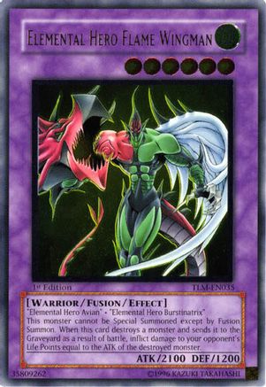Image of Elemental HERO Flame Wingman (UTR) (TLM-EN035) - The Lost Millennium Unlimited
