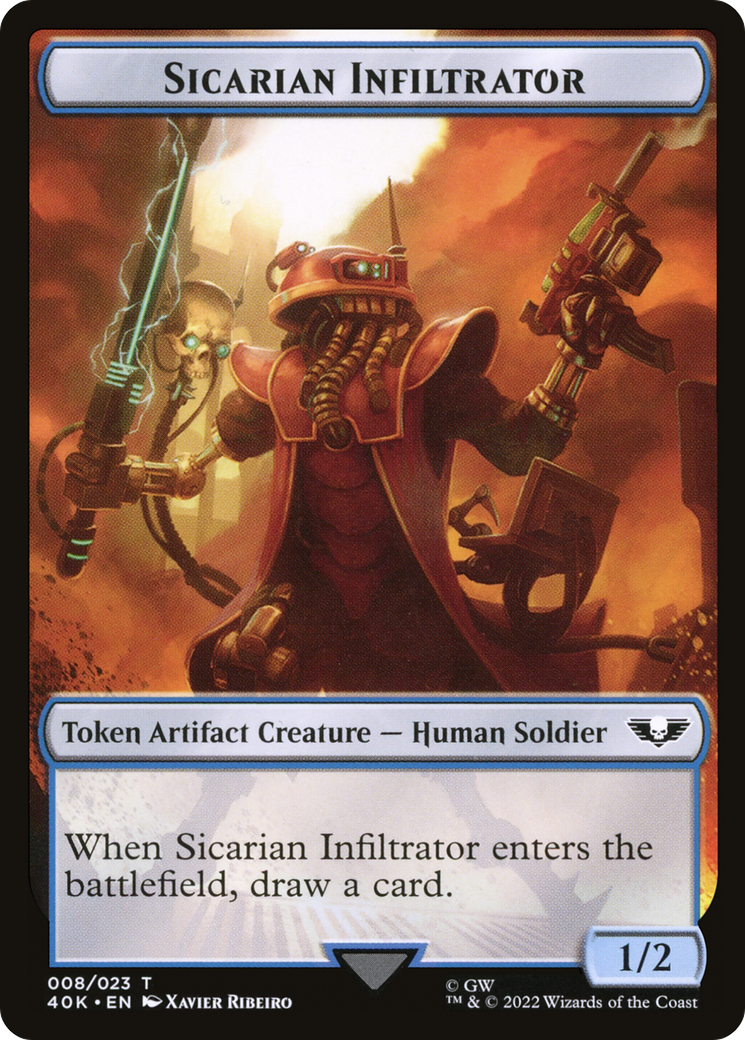 Image of Sicarian Infiltrator (T40K-008) - Warhammer 40,000 Tokens