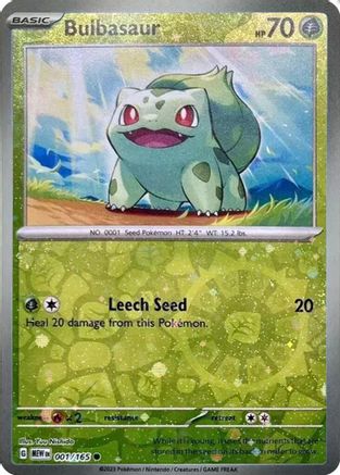 Image of Bulbasaur 001/165  - Holofoil Miscellaneous Cards & Products - Common