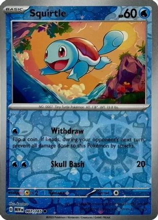 Image of Squirtle 007/165  - Holofoil Miscellaneous Cards & Products - Common