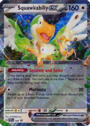 Image of Squawkabilly ex 160  - Holofoil SV Scarlet & Violet Promo Cards - Promo