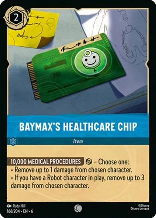Image of Baymax's Healthcare Chip (166/204) - Azurite Sea
