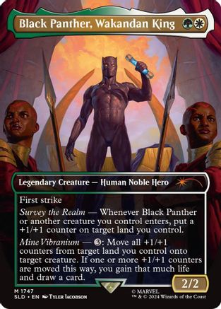 Image of Black Panther, Wakandan King (Rainbow Foil) (SLD-1747) - Secret Lair Drop Series Foil