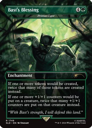 Image of Bast's Blessing - Primal Vigor (Rainbow Foil) (SLD-1749) - Secret Lair Drop Foil