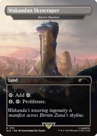 Image of Wakandan Skyscraper - Karn's Bastion (Rainbow Foil) (SLD-1751) - Secret Lair Drop Foil