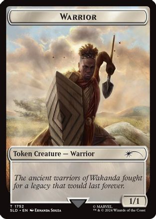 Image of Warrior Token (Rainbow Foil) (SLD-1752) - Secret Lair Drop Foil
