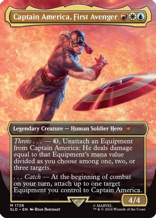Image of Captain America, First Avenger (Rainbow Foil) (SLD-1726) - Secret Lair Drop Foil