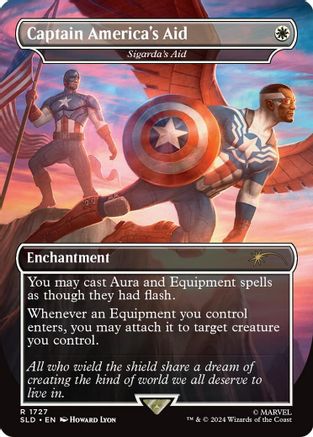 Image of Captain America's Aid - Sigarda's Aid (Rainbow Foil) (SLD-1727) - Secret Lair Drop Series Foil