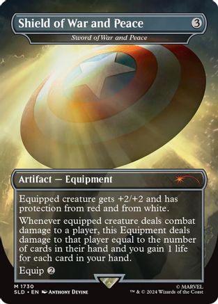 Image of Shield of War and Peace - Sword of War and Peace (Rainbow Foil) (SLD-1730) - Secret Lair Drop Series Foil