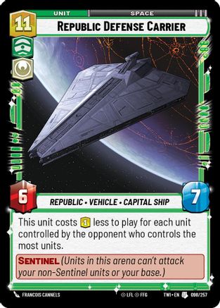 Image of Republic Defense Carrier (098/257) - Twilight of the Republic Foil