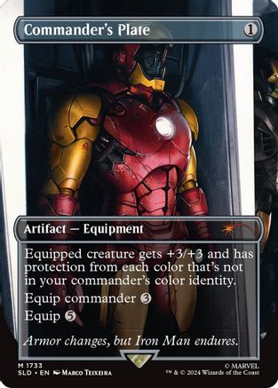 Image of Commander's Plate (1733) (Rainbow Foil) (SLD-1733) - Secret Lair Drop Series Foil