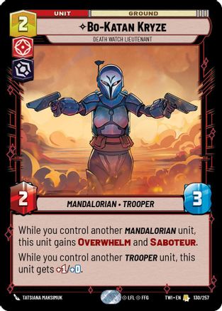 Image of Bo-Katan Kryze - Death Watch Lieutenant (130/257) - Twilight of the Republic