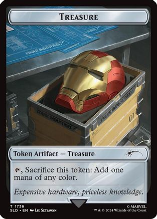 Image of Treasure Token (1736) (Rainbow Foil) (SLD-1736) - Secret Lair Drop Foil