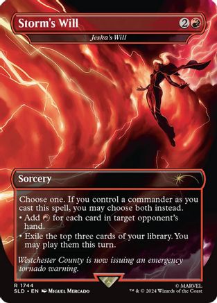 Image of Storm's Will - Jeska's Will (Rainbow Foil) (SLD-1744) - Secret Lair Drop Series Foil