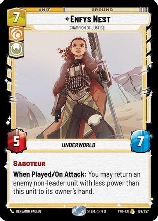 Image of Enfys Nest - Champion of Justice (198/257) - Twilight of the Republic Foil