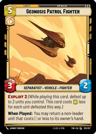Image of Geonosis Patrol Fighter (215/257) - Twilight of the Republic Foil