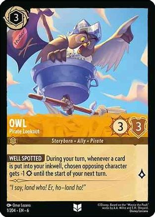 Image of Owl - Pirate Lookout (1/204) - Azurite Sea Cold Foil