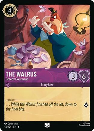 Image of The Walrus - Greedy Gourmand (46/204) - Azurite Sea Cold Foil