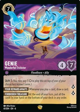 Image of Genie - Wonderful Trickster (61/204) - Azurite Sea Cold Foil