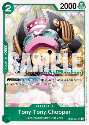Image of Tony Tony.Chopper (ST15 - ST20 Release Event Winner Pack) (OP02-034) - One Piece Promotion Cards Foil