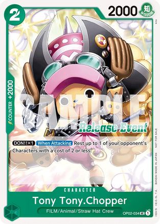 Image of Tony Tony.Chopper (ST15 - ST20 Release Event Pack) (OP02-034) - One Piece Promotion Cards