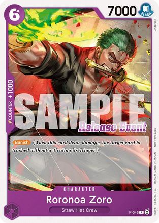 Image of Roronoa Zoro (ST15 - ST20 Release Event Pack) (P-045) - One Piece Promotion Cards