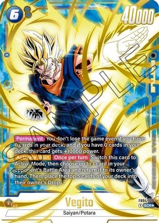 Image of Vegito - FB04-130 (Alternate Art) (FB04-130) - Ultra Limit Holofoil