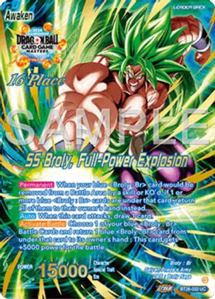 Image of Broly // SS Broly, Full-Power Explosion (Top 16) (BT26-032) - Tournament Promotion Cards Foil