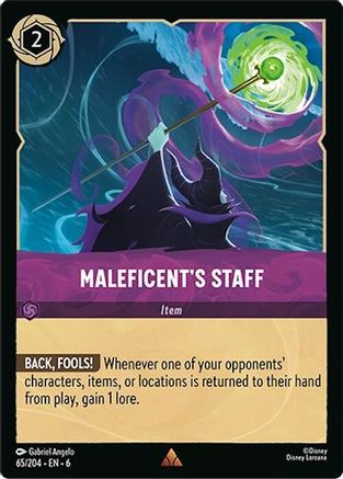 Image of Maleficent's Staff (65/204) - Azurite Sea Cold Foil