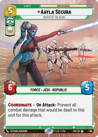 Image of Aayla Secura - Master of the Blade (Hyperspace) (368) - Twilight of the Republic