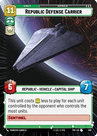 Image of Republic Defense Carrier (Hyperspace) (369) - Twilight of the Republic Foil