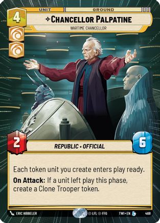 Image of Chancellor Palpatine - Wartime Chancellor (Hyperspace) (468) - Twilight of the Republic Foil