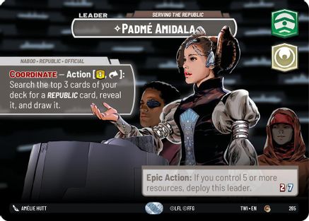 Image of Padmé Amidala - Serving the Republic (Showcase) (265) - Twilight of the Republic Foil