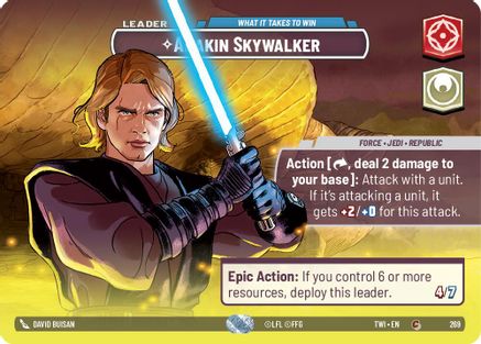 Image of Anakin Skywalker - What it Takes to Win (Showcase) (269) - Twilight of the Republic Foil