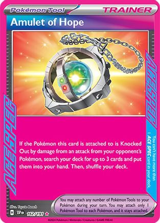 Image of Amulet of Hope 162/191  - Holofoil SV08 Surging Sparks - ACE SPEC Rare