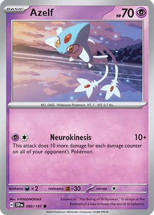 Image of Azelf 080/191  SV08 Surging Sparks - Common