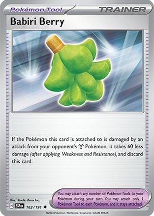 Image of Babiri Berry 163/191  SV08 Surging Sparks - Uncommon