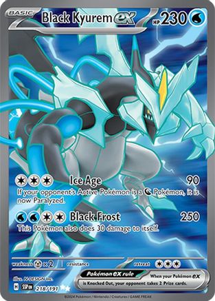 Image of Black Kyurem ex 218/191  - Holofoil SV08 Surging Sparks - Ultra Rare