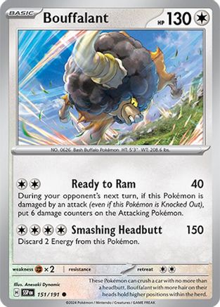 Image of Bouffalant 151/191  SV08 Surging Sparks - Common