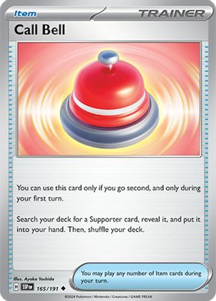 Image of Call Bell 165/191  - Reverse Holofoil SV08 Surging Sparks - Uncommon
