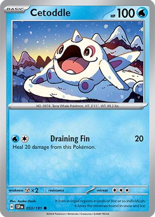 Image of Cetoddle 053/191  - Reverse Holofoil SV08 Surging Sparks - Common