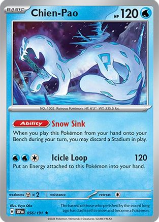 Image of Chien-Pao 056/191  - Holofoil SV08 Surging Sparks - Rare