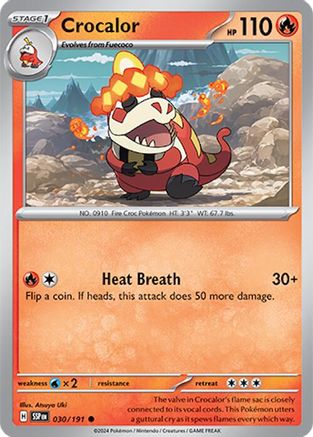 Image of Crocalor 030/191  SV08 Surging Sparks - Common