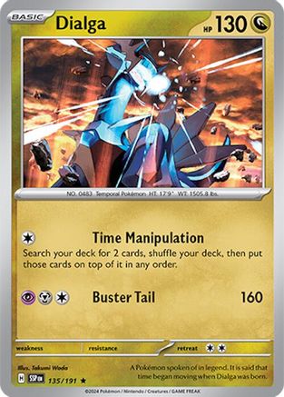 Image of Dialga 135/191  - Holofoil SV08 Surging Sparks - Rare