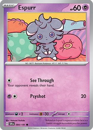 Image of Espurr 084/191  SV08 Surging Sparks - Common