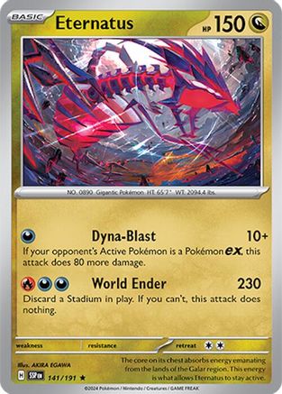 Image of Eternatus 141/191  - Holofoil SV08 Surging Sparks - Rare