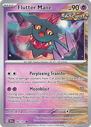 Image of Flutter Mane 096/191  - Reverse Holofoil SV08 Surging Sparks - Uncommon
