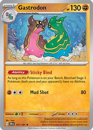 Image of Gastrodon 107/191  - Holofoil SV08 Surging Sparks - Rare