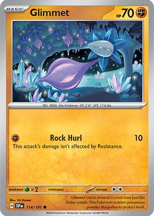 Image of Glimmet 114/191  - Reverse Holofoil SV08 Surging Sparks - Common