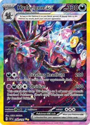 Image of Hydreigon ex 240/191  - Holofoil SV08 Surging Sparks - Special Illustration Rare